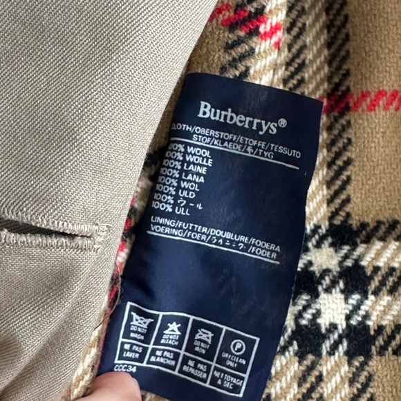 Vintage Burberry Long Trench Coat with Removable Wool Lining - Picture 8 of 15